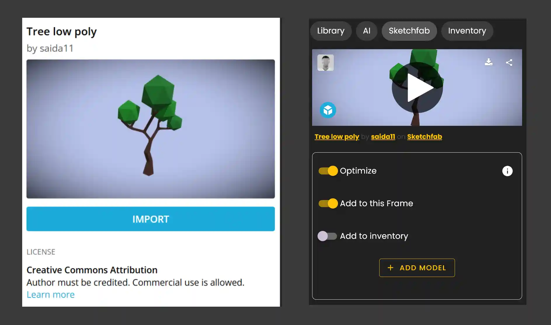 Upload from Sketchfab