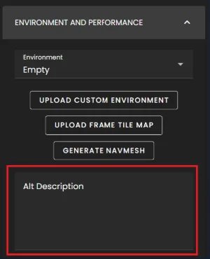 Adding Accessibility Text to Environment