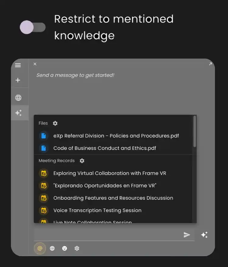 Restrict to mentioned knowledge