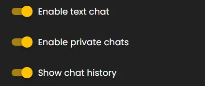 Enabling or Disabling Chat