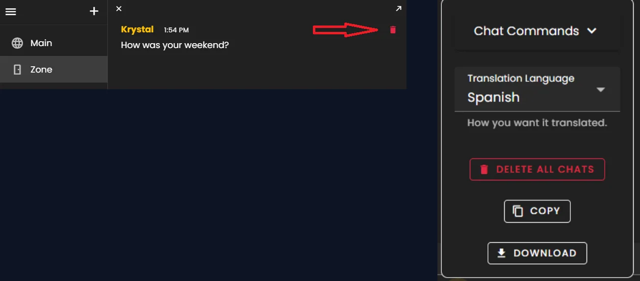 Send a Message with Chat