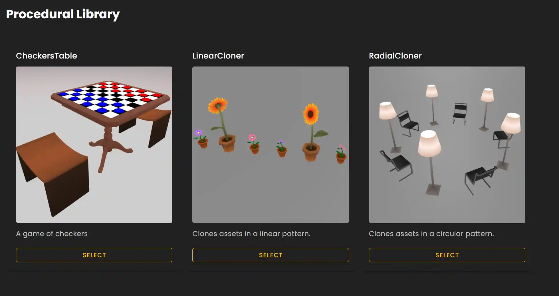 Adding Assets to Linear and Radial Cloners