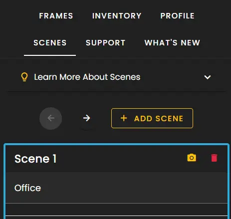 Scene Settings Panel