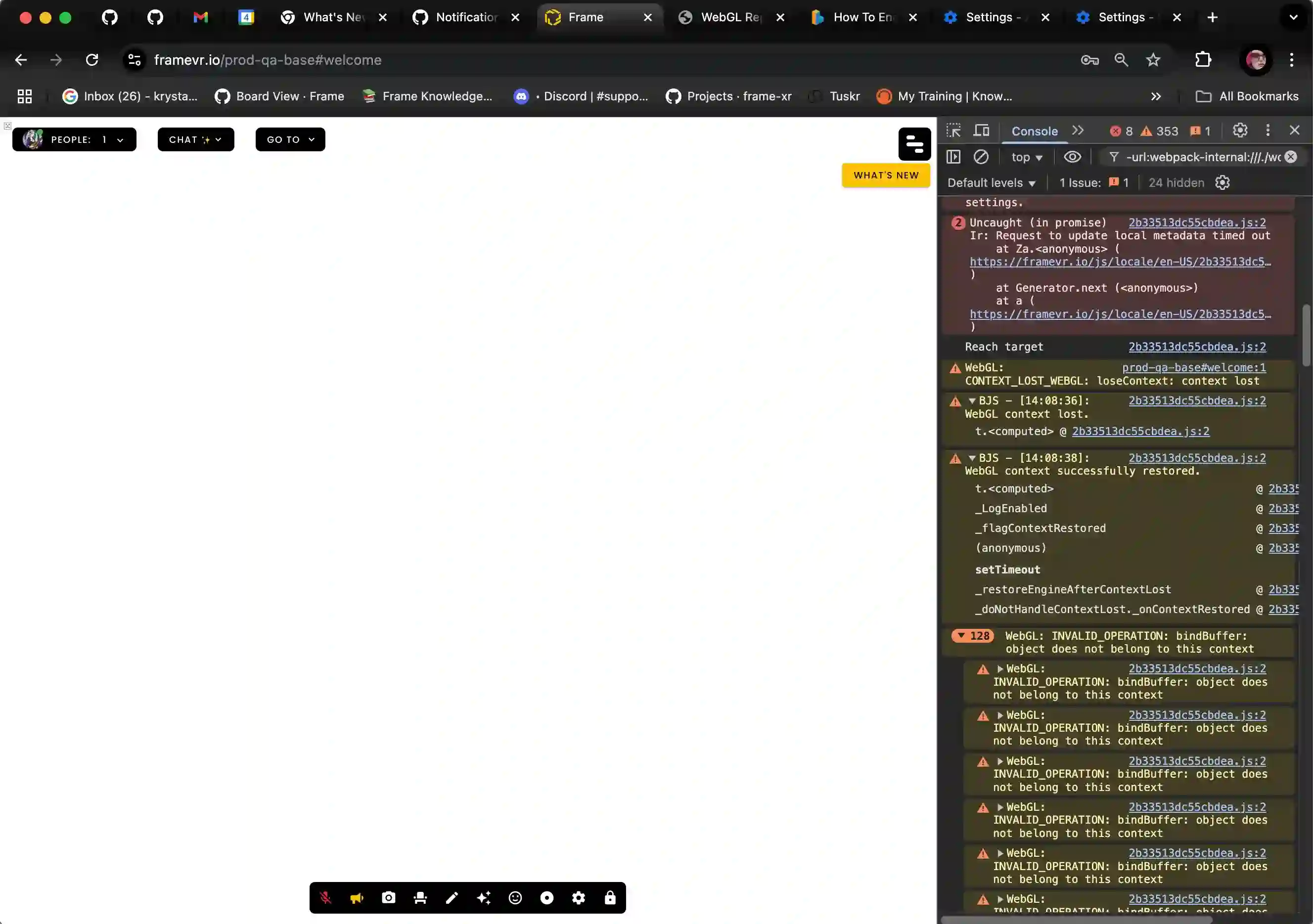 What does a WebGL crash look like?