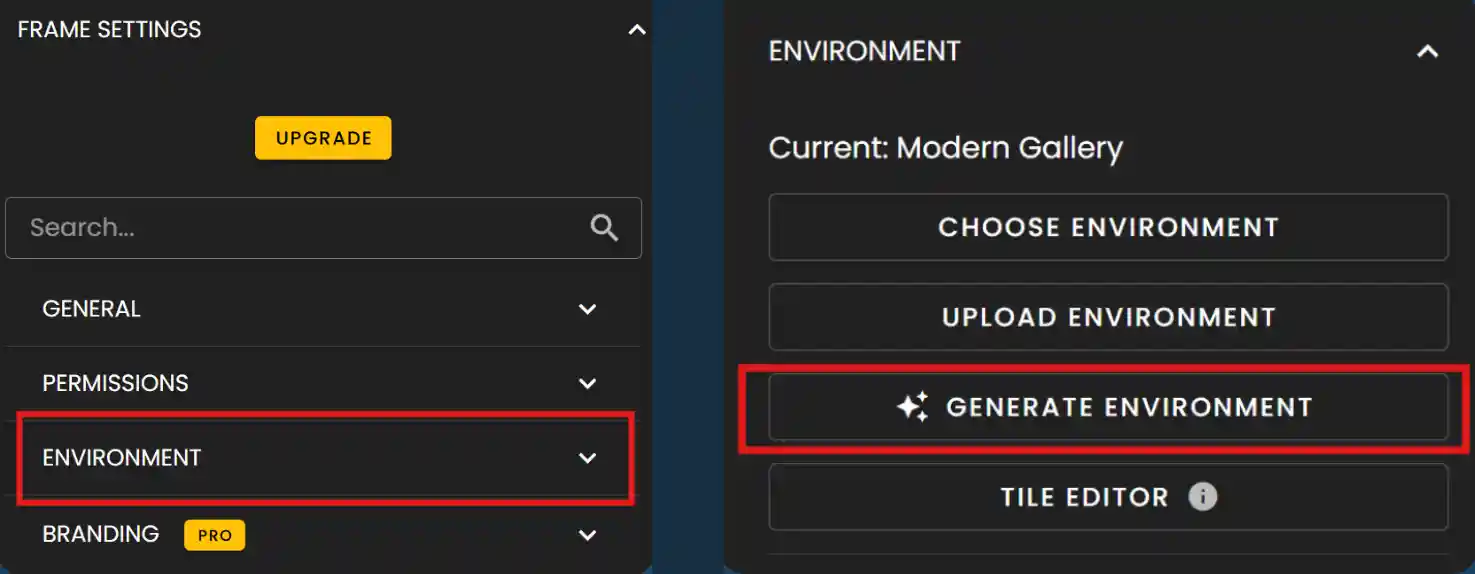 Open the Sidebar and settings